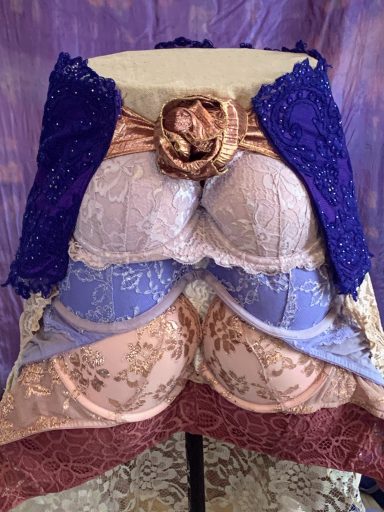 Long skirt made of bras