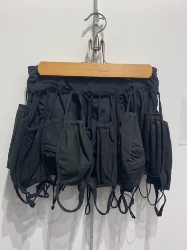 Mini skirt of black pandemic masks
